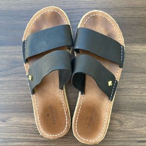 Kate Spade double strap slide espadrille sandal